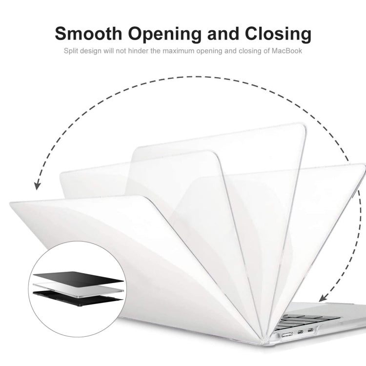 ENKAY Custodia per laptop in cristallo 3 in 1 con pellicola per tastiera in TPU / Tappi antipolvere per MacBook Air 13.6 2022 A2681 Versione USA, 3 in 1 US Version