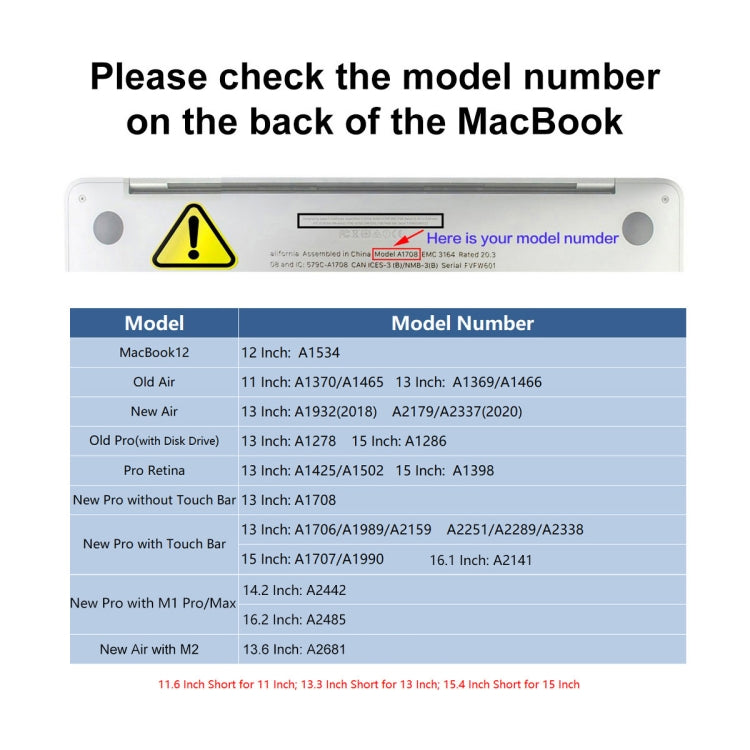 ENKAY Custodia per laptop in cristallo 3 in 1 con pellicola per tastiera in TPU / Tappi antipolvere per MacBook Air 13.6 2022 A2681 Versione USA, 3 in 1 US Version