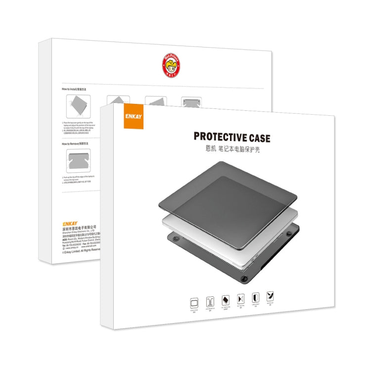 ENKAY Custodia per laptop in cristallo 3 in 1 con pellicola per tastiera in TPU / Tappi antipolvere per MacBook Air 13.6 2022 A2681 Versione USA, 3 in 1 US Version