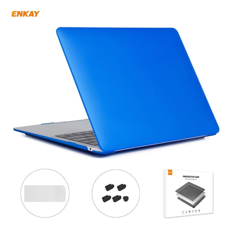 ENKAY Custodia protettiva per laptop opaca 3 in 1 + Pellicola per tastiera in TPU versione UE + Set di tappi antipolvere per MacBook Air 13,3 pollici A2179 e A2337 (2020), For MacBook Air 13.3 inch A2179 (2020)