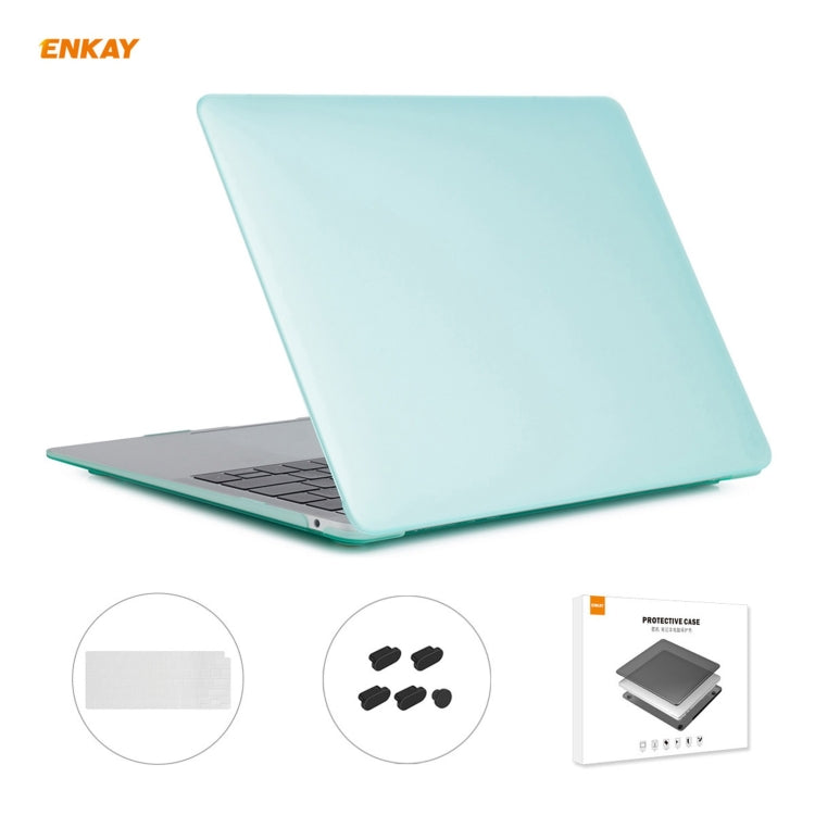ENKAY Custodia protettiva per laptop opaca 3 in 1 + Pellicola per tastiera in TPU versione UE + Set di tappi antipolvere per MacBook Air 13,3 pollici A2179 e A2337 (2020), For MacBook Air 13.3 inch A2179 (2020)
