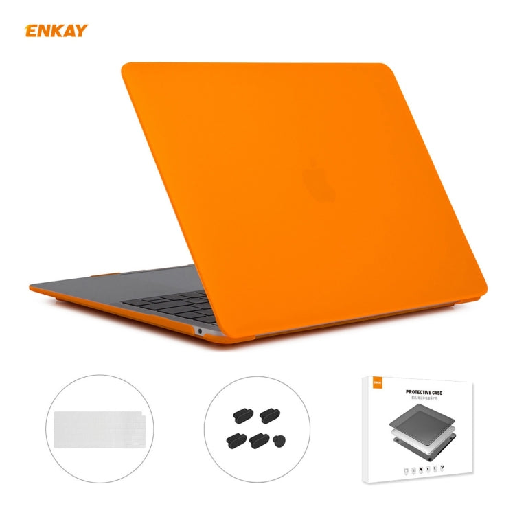 ENKAY Custodia protettiva per laptop opaca 3 in 1 + Pellicola per tastiera in TPU versione UE + Set di tappi antipolvere per MacBook Air 13,3 pollici A2179 e A2337 (2020), For MacBook Air 13.3 inch A2179 (2020)