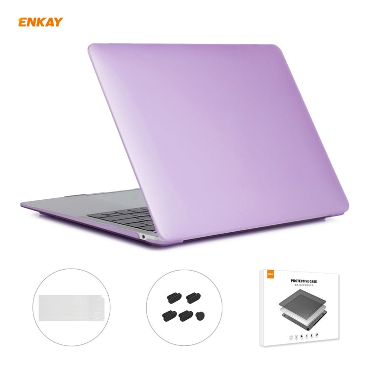ENKAY Custodia protettiva per laptop opaca 3 in 1 + Pellicola per tastiera in TPU versione UE + Set di tappi antipolvere per MacBook Air 13,3 pollici A2179 e A2337 (2020), For MacBook Air 13.3 inch A2179 (2020)