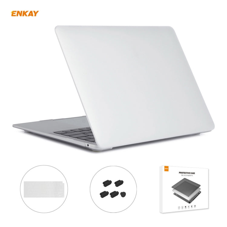 ENKAY Custodia protettiva per laptop opaca 3 in 1 + Pellicola per tastiera in TPU versione UE + Set di tappi antipolvere per MacBook Air 13,3 pollici A2179 e A2337 (2020), For MacBook Air 13.3 inch A2179 (2020)