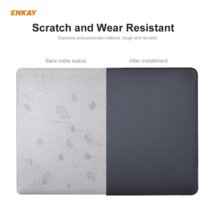 ENKAY Custodia protettiva per laptop opaca 3 in 1 + Pellicola per tastiera in TPU versione UE + Set di tappi antipolvere per MacBook Air 13,3 pollici A2179 e A2337 (2020), For MacBook Air 13.3 inch A2179 (2020)