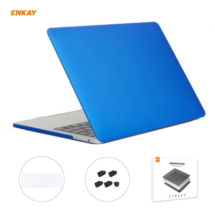 ENKAY Custodia protettiva per laptop opaca 3 in 1 + Pellicola per tastiera in TPU versione UE + Set di tappi antipolvere per MacBook Pro 13,3 pollici A2251 & A2289 & A2338 (con Touch Bar), For MacBook Pro 13.3 inch A2251 (with Touch Bar)