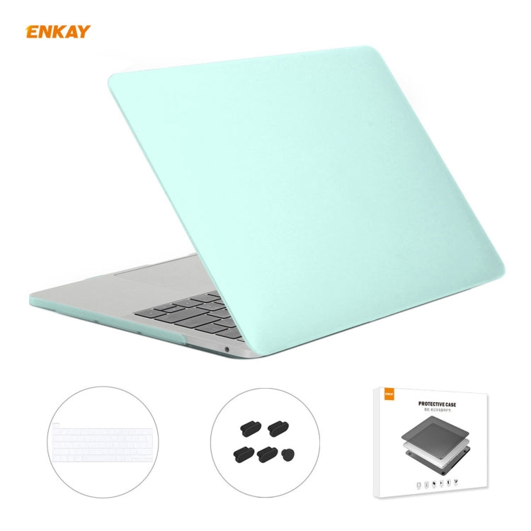 ENKAY Custodia protettiva per laptop opaca 3 in 1 + Pellicola per tastiera in TPU versione UE + Set di tappi antipolvere per MacBook Pro 13,3 pollici A2251 & A2289 & A2338 (con Touch Bar), For MacBook Pro 13.3 inch A2251 (with Touch Bar)