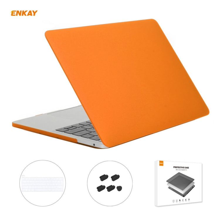 ENKAY Custodia protettiva per laptop opaca 3 in 1 + Pellicola per tastiera in TPU versione UE + Set di tappi antipolvere per MacBook Pro 13,3 pollici A2251 & A2289 & A2338 (con Touch Bar), For MacBook Pro 13.3 inch A2251 (with Touch Bar)