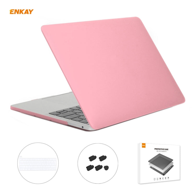 ENKAY Custodia protettiva per laptop opaca 3 in 1 + Pellicola per tastiera in TPU versione UE + Set di tappi antipolvere per MacBook Pro 13,3 pollici A2251 & A2289 & A2338 (con Touch Bar), For MacBook Pro 13.3 inch A2251 (with Touch Bar)
