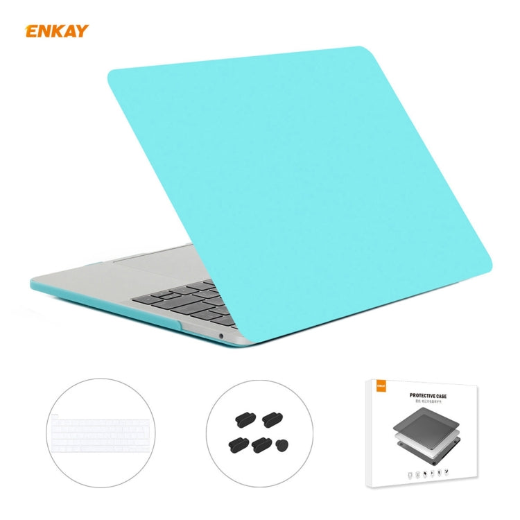 ENKAY Custodia protettiva per laptop opaca 3 in 1 + Pellicola per tastiera in TPU versione UE + Set di tappi antipolvere per MacBook Pro 13,3 pollici A2251 & A2289 & A2338 (con Touch Bar), For MacBook Pro 13.3 inch A2251 (with Touch Bar)