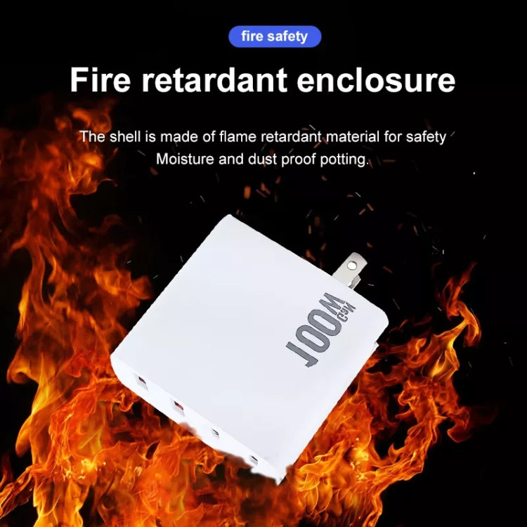 GaN 100W Dual USB + Dual USB-C/Type-C Caricabatterie multiporta per la serie Apple MacBook, US Plug, US / EU Plug, US / UK Plug, US / AU Plug, US / EU / UK Plug, US / EU / UK / AU Plug