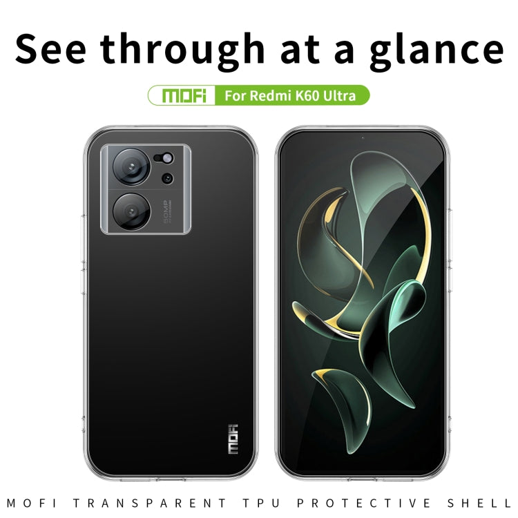 Custodia per telefono in TPU ultrasottile serie MOFI Ming, For Xiaomi 13T/13T Pro /Redmi K60 Ultra, For Xiaomi Redmi 12, For Xiaomi Civi 3, For Xiaomi Redmi K70 / K70 Pro, For Xiaomi Redmi 12R / Note 12R, For Xiaomi Redmi Note 14s