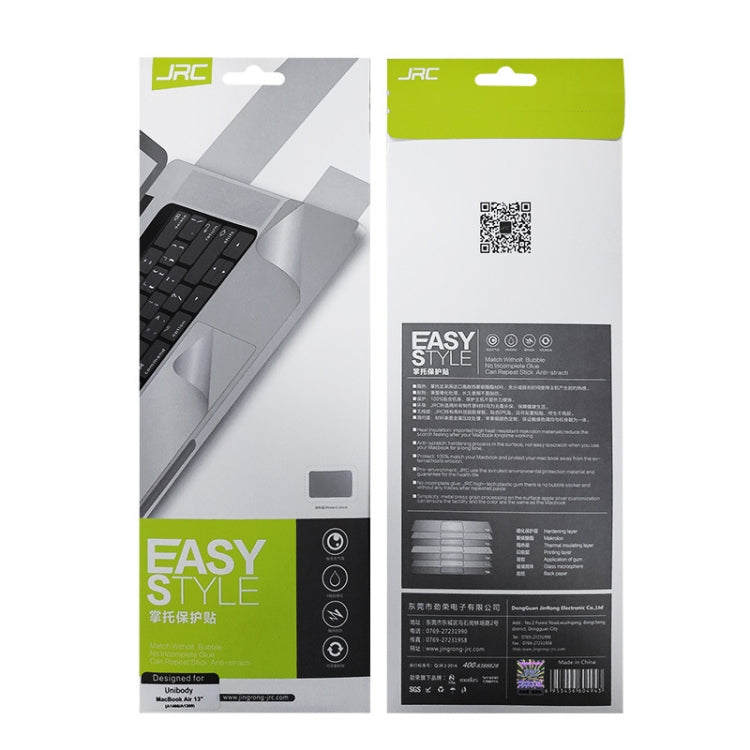 JRC 2 in 1 adesivo per poggiapolsi per laptop + set di pellicole per touchpad, For MacBook Air 13.3 inch A1932 (2018), For MacBook Pro 13.3 inch A2289 & A2251 (2020), For MacBook Air 13.3 inch A2179 (2020), For MacBook Pro 16 inch A2141 (with Touch Bar)