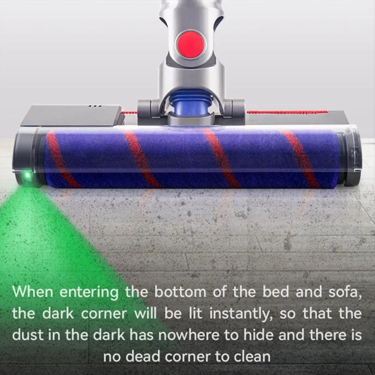 Testa della spazzola per pavimenti dell'aspirapolvere con luce verde, For Dyson V7 / V8 / V10 / V11 / V15+Water Tank, For Dyson V10 Slim V12 Slim, For Dyson V7 V8 V10 V11 V15, For Dyson V10 Slim V12 Slim+Water Tank