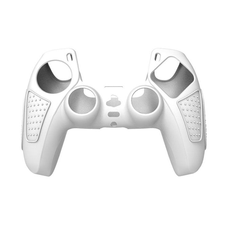 Per PS5 Gamepad Custodia protettiva in silicone Custodia morbida in silicone antiscivolo, White, Blue, Black, White+2 Hats, Blue+2 Hats, Black+2 Hats, White+8 Hats, Blue+8 Hats, Black+8 Hats