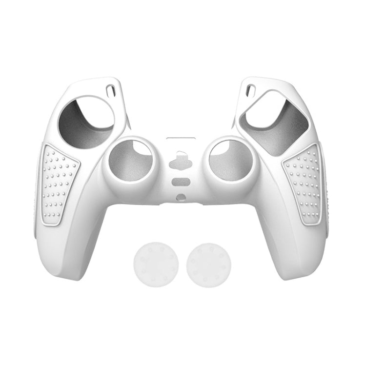 Per PS5 Gamepad Custodia protettiva in silicone Custodia morbida in silicone antiscivolo, White, Blue, Black, White+2 Hats, Blue+2 Hats, Black+2 Hats, White+8 Hats, Blue+8 Hats, Black+8 Hats