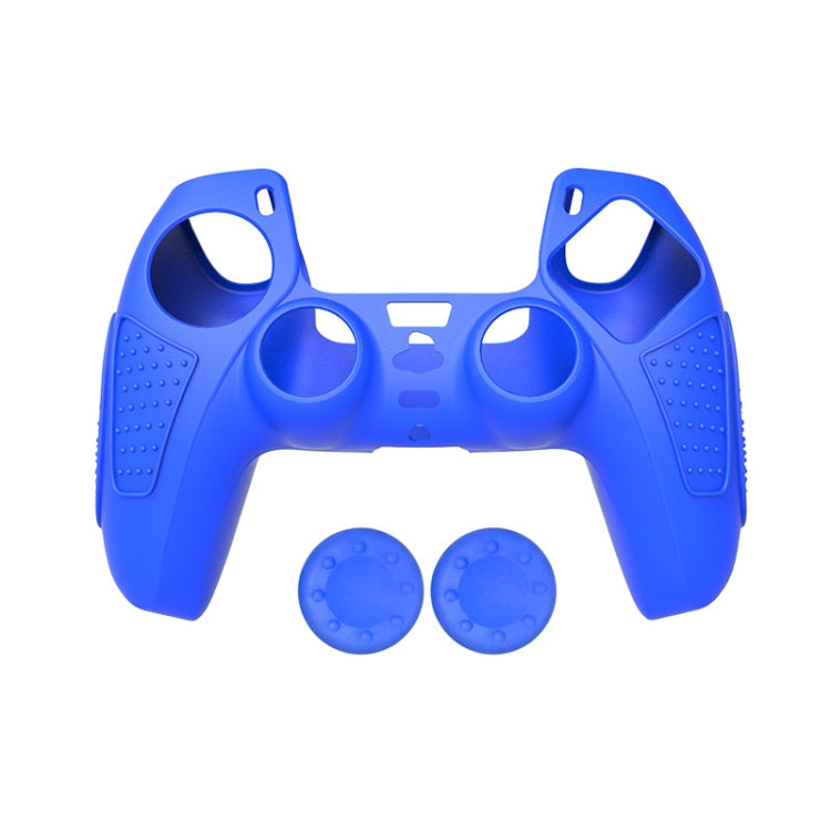 Per PS5 Gamepad Custodia protettiva in silicone Custodia morbida in silicone antiscivolo, White, Blue, Black, White+2 Hats, Blue+2 Hats, Black+2 Hats, White+8 Hats, Blue+8 Hats, Black+8 Hats