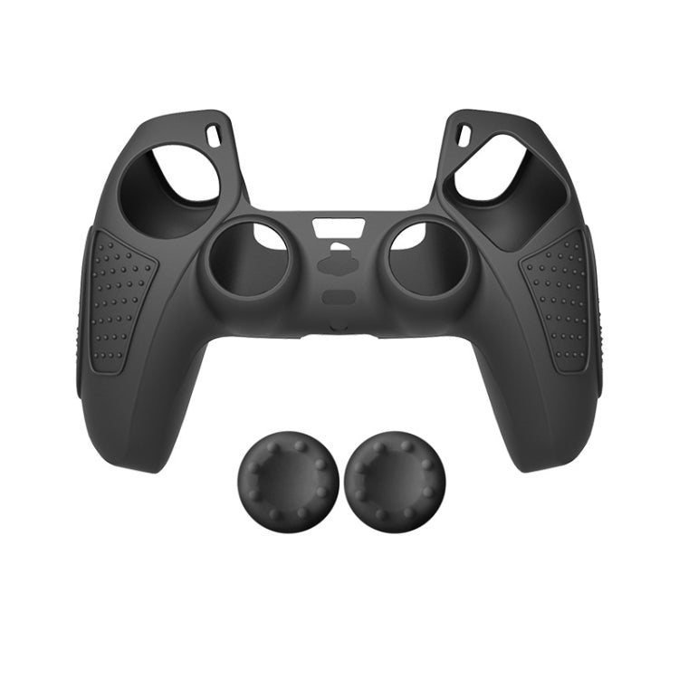 Per PS5 Gamepad Custodia protettiva in silicone Custodia morbida in silicone antiscivolo, White, Blue, Black, White+2 Hats, Blue+2 Hats, Black+2 Hats, White+8 Hats, Blue+8 Hats, Black+8 Hats