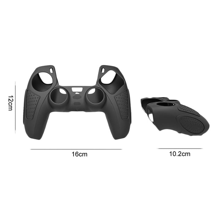 Per PS5 Gamepad Custodia protettiva in silicone Custodia morbida in silicone antiscivolo, White, Blue, Black, White+2 Hats, Blue+2 Hats, Black+2 Hats, White+8 Hats, Blue+8 Hats, Black+8 Hats