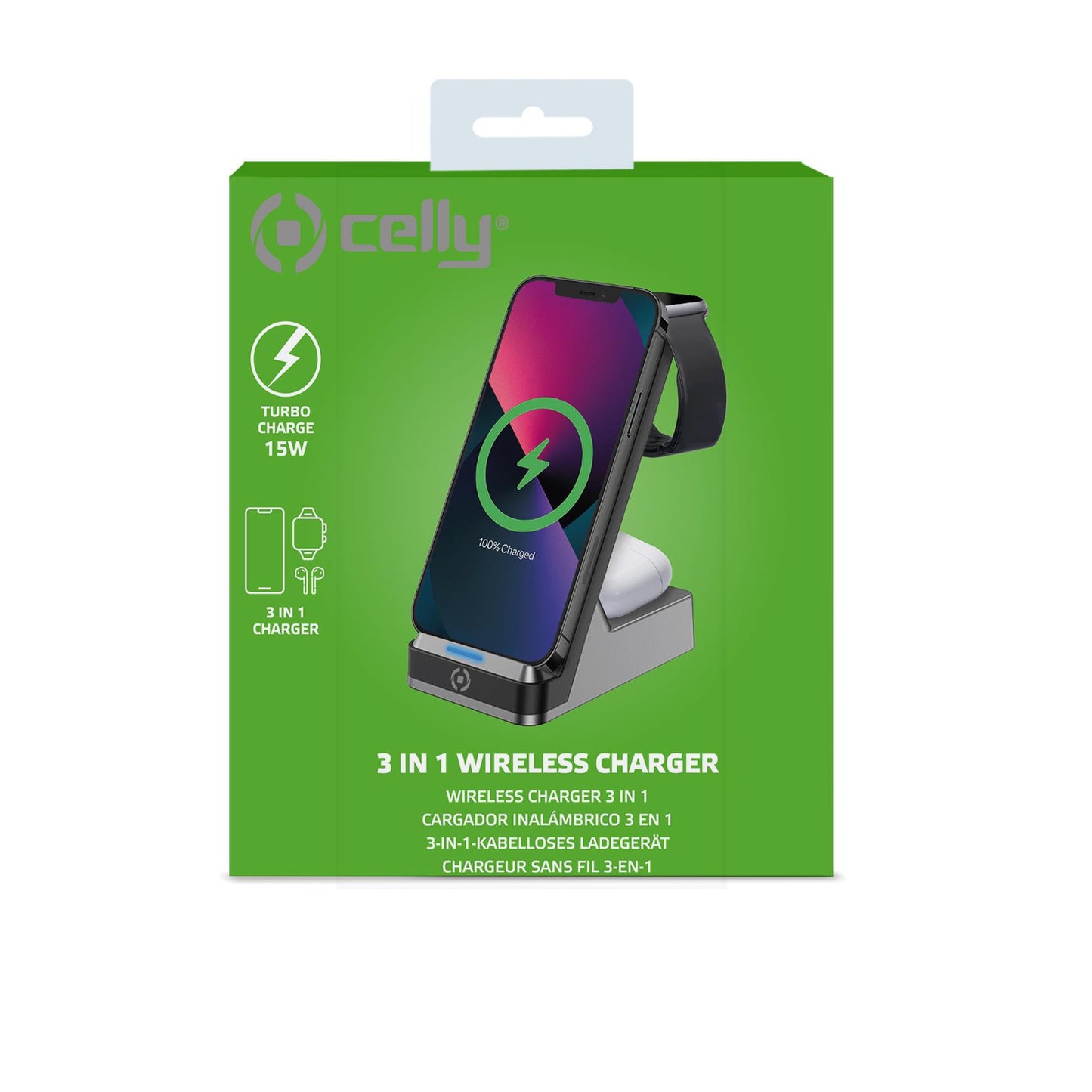 WLSTAND3IN1 - Wireless fast charger Celly