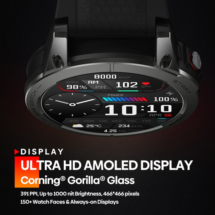 Zeblaze Stratos 3 Schermo AMOLED da 1,43 pollici IP68 Orologio intelligente impermeabile, supporto chiamata Bluetooth / GPS, Stratos 3