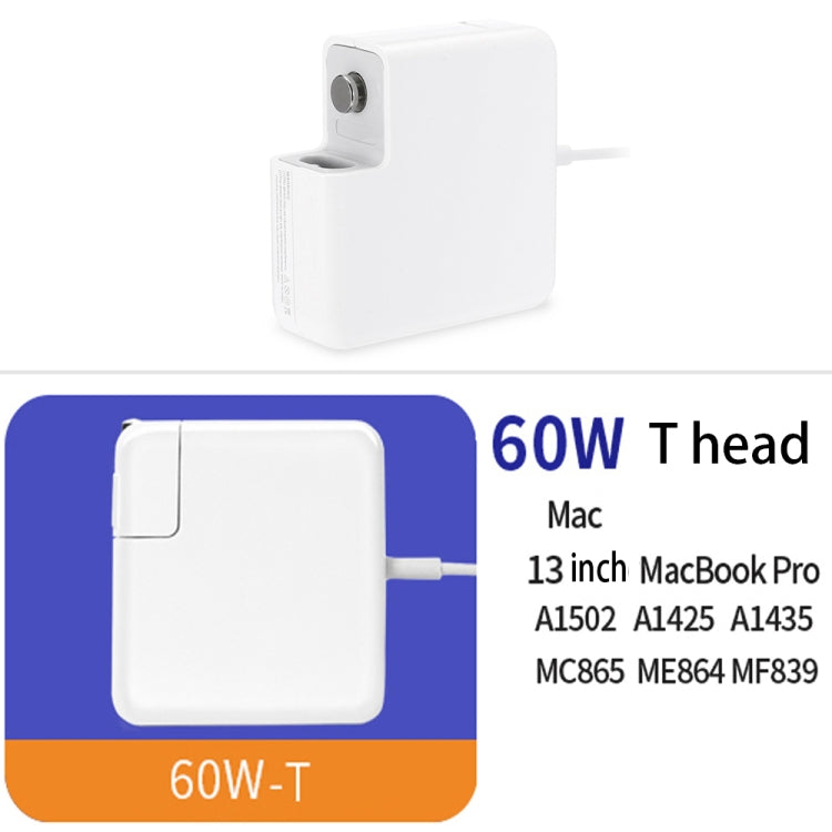 A1435 60 W 16,5 V 3,65 A 5 pin MagSafe 2 Adattatore di alimentazione per MacBook, lunghezza cavo: 1,6 m,, 60W AU Plug, 60W EU Plug, 60W UK Plug
