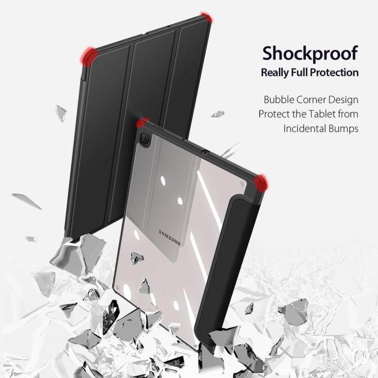 DUX DUCIS TOBY Series Antiskid PU Leather + PC + TPU Custodia a ribalta orizzontale con supporto e slot per penna e funzione Sleep / Wake-up, For Samsung Galaxy Tab S6 Lite