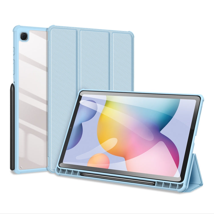 DUX DUCIS TOBY Series Antiskid PU Leather + PC + TPU Custodia a ribalta orizzontale con supporto e slot per penna e funzione Sleep / Wake-up, For Samsung Galaxy Tab S6 Lite