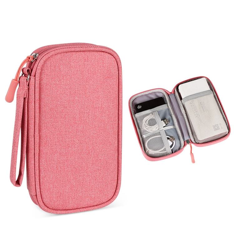 SM03 Borsa multifunzionale per accessori digitali con cordino, 19x11x3.5cm(Navy Blue), 19x11x3.5cm(Gray), 19x11x3.5cm(Pink), 19x11x3.5cm(Black)
