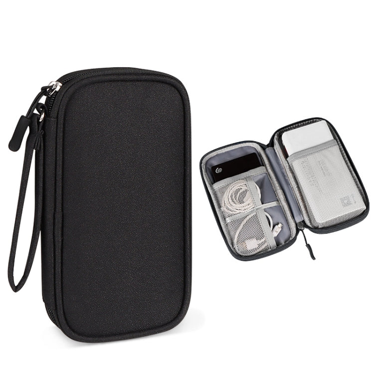 SM03 Borsa multifunzionale per accessori digitali con cordino, 19x11x3.5cm(Navy Blue), 19x11x3.5cm(Gray), 19x11x3.5cm(Pink), 19x11x3.5cm(Black)