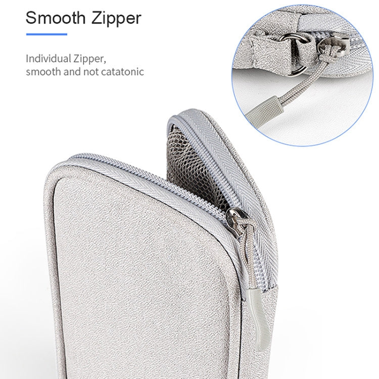 SM03 Borsa multifunzionale per accessori digitali con cordino, 19x11x3.5cm(Navy Blue), 19x11x3.5cm(Gray), 19x11x3.5cm(Pink), 19x11x3.5cm(Black)