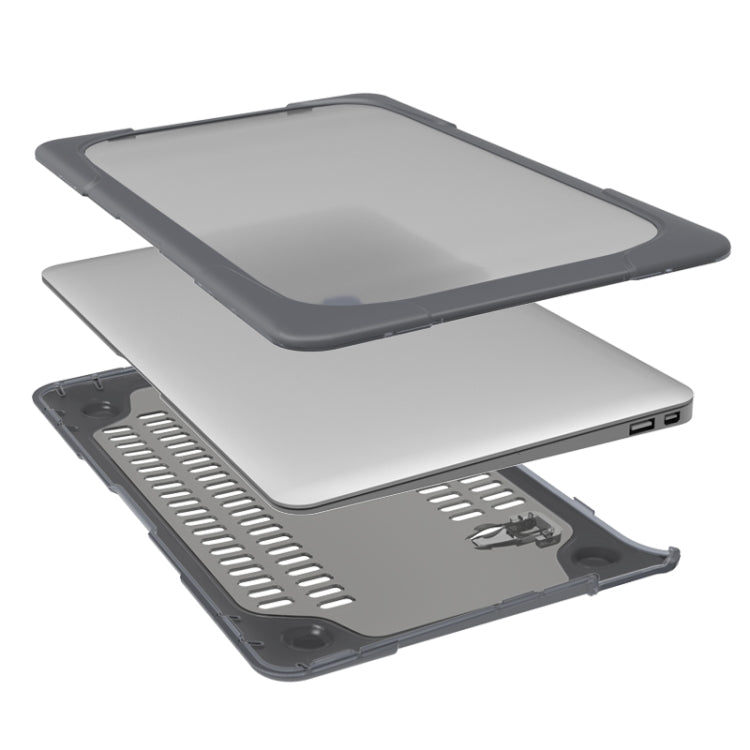 Custodia protettiva per laptop anticaduta bicolore TPU + PC, For MacBook Air 11.6 inch A1465 / A1370