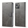 LC.IMEEKE Custodia in pelle a vibrazione orizzontale con struttura in vitello con supporto, slot per schede e portafoglio, For iPhone 13 mini, For iPhone 13, For iPhone 13 Pro, For iPhone 13 Pro Max
