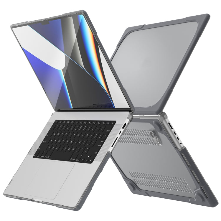 Custodia protettiva per laptop in TPU + PC a due colori, For MacBook Pro 14.2 inch A2442 2021