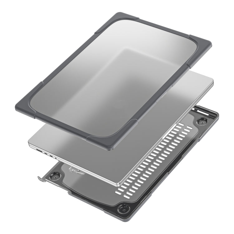 Custodia protettiva per laptop in TPU + PC a due colori, For MacBook Pro 14.2 inch A2442 2021