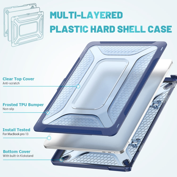 Custodia protettiva per laptop a nido d'ape PC + TPU, For MacBook Pro 13.3 inch A2338 / A2289 / A2251 (2020)