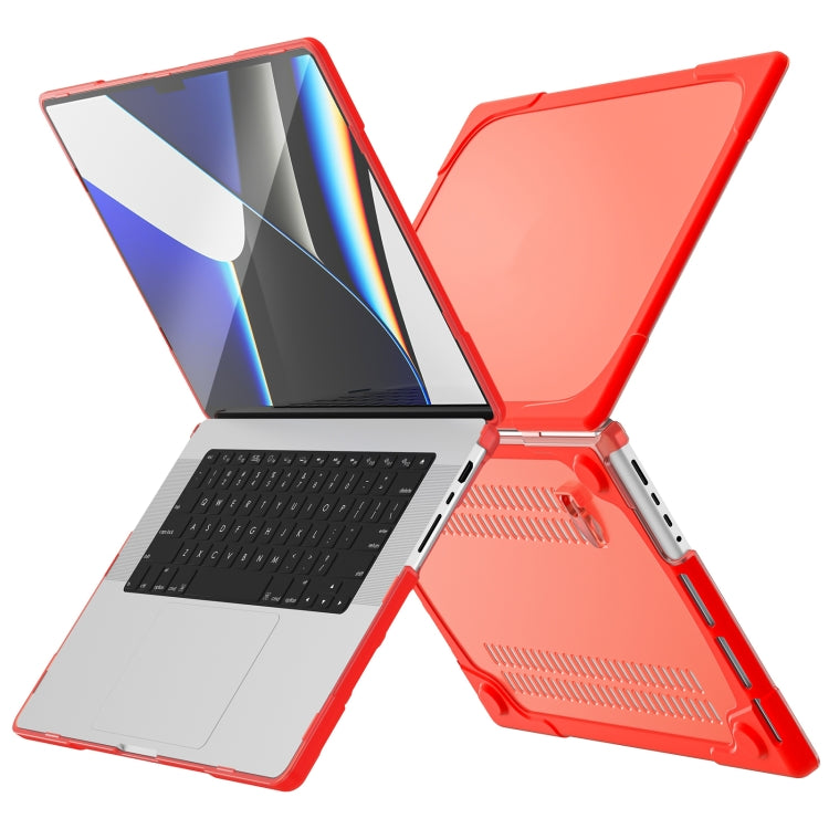 Custodia protettiva per laptop anticaduta bicolore TPU + PC, For MacBook Pro 16.2 inch A2485 2021