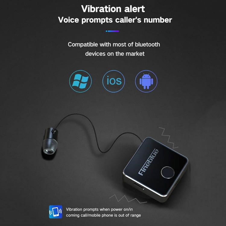 Auricolare Bluetooth Fineblue F1 Lavalier, promemoria vibrazioni di supporto