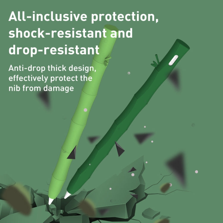Custodia protettiva per penna stilo in gel di silicone liquido di bambù, For Apple Pencil 1, For Apple Pencil 2