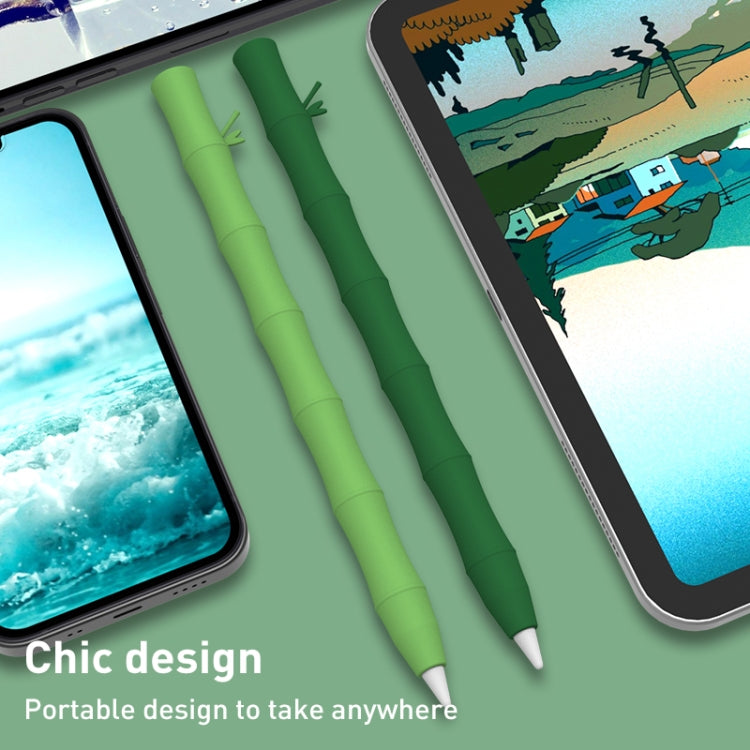 Custodia protettiva per penna stilo in gel di silicone liquido di bambù, For Apple Pencil 1, For Apple Pencil 2
