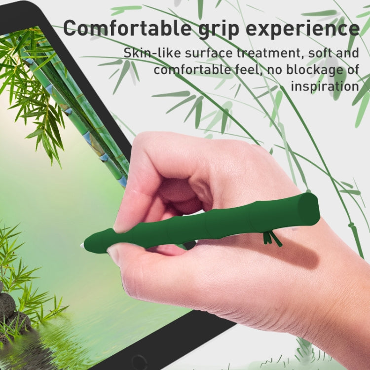 Custodia protettiva per penna stilo in gel di silicone liquido di bambù, For Apple Pencil 1, For Apple Pencil 2