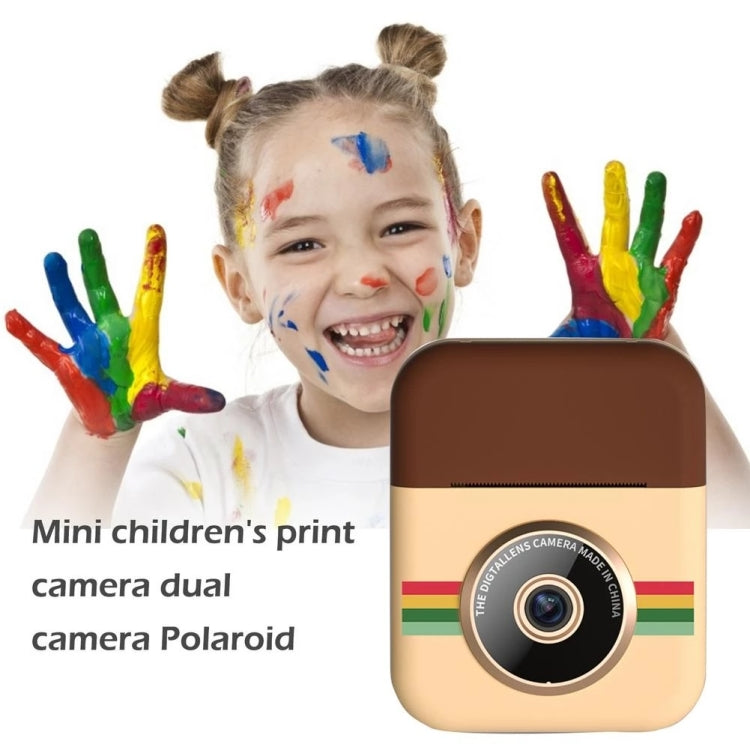 Fotocamera digitale con stampa Polaroid per bambini con schermo IPS HD da 2,4 pollici, No Memory Card, 16G, 32G