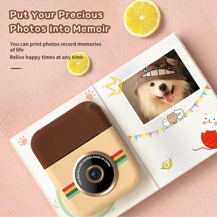 Fotocamera digitale con stampa Polaroid per bambini con schermo IPS HD da 2,4 pollici, No Memory Card, 16G, 32G