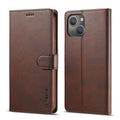 Custodia per IPhone in Pelle LC.IMEEKE con Struttura in Vitello e Supporto Orizzontale.