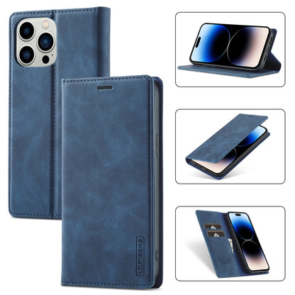 LC.IMEEKE Forte custodia per telefono in pelle magnetica con supporto, slot per schede e portafoglio, For iPhone 14 Pro Max, For iPhone 14 Pro, For iPhone 14 Plus, For iPhone 14