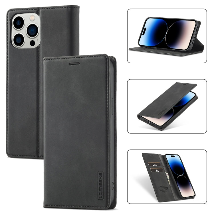 LC.IMEEKE Forte custodia per telefono in pelle magnetica con supporto, slot per schede e portafoglio, For iPhone 14 Pro Max, For iPhone 14 Pro, For iPhone 14 Plus, For iPhone 14