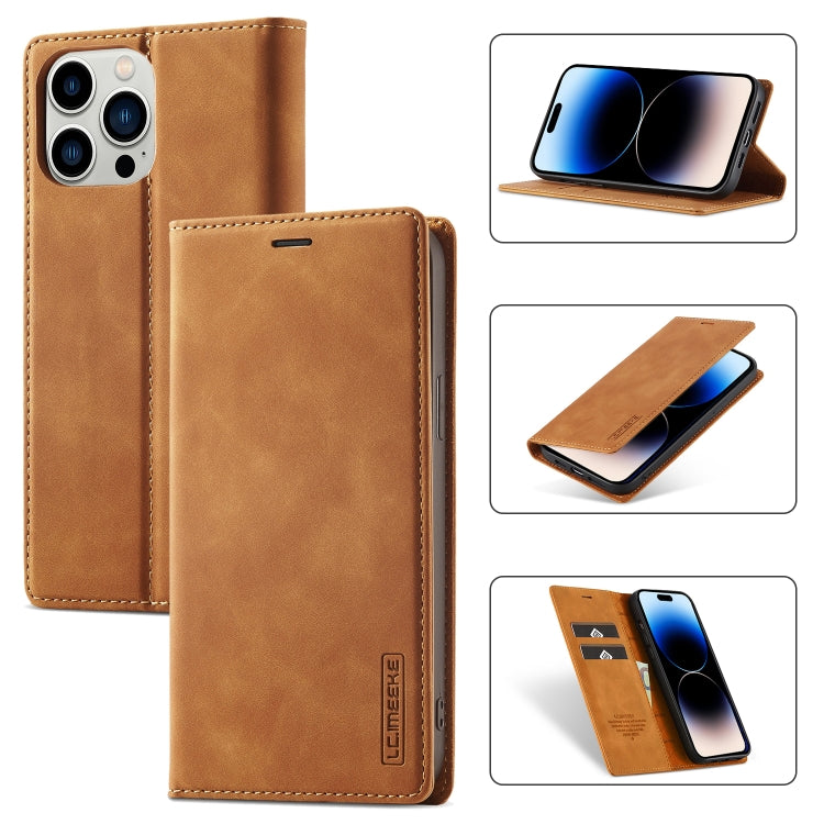 LC.IMEEKE Forte custodia per telefono in pelle magnetica con supporto, slot per schede e portafoglio, For iPhone 14 Pro Max, For iPhone 14 Pro, For iPhone 14 Plus, For iPhone 14