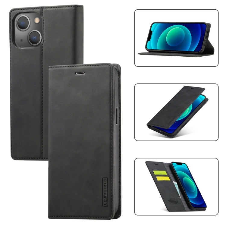 LC.IMEEKE Forte custodia per telefono in pelle magnetica con supporto, slot per schede e portafoglio, For iPhone 14 Pro Max, For iPhone 14 Pro, For iPhone 14 Plus, For iPhone 14