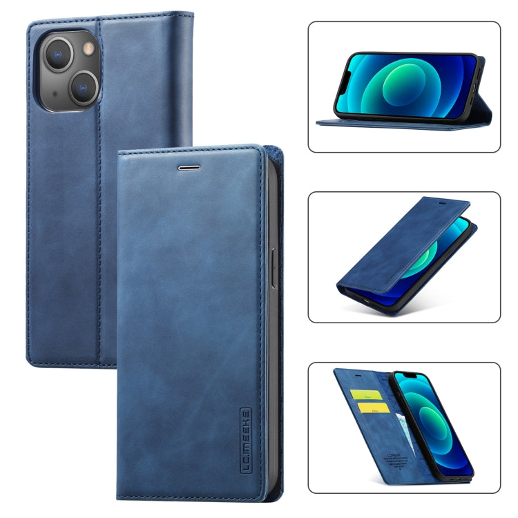 LC.IMEEKE Forte custodia per telefono in pelle magnetica con supporto, slot per schede e portafoglio, For iPhone 14 Pro Max, For iPhone 14 Pro, For iPhone 14 Plus, For iPhone 14