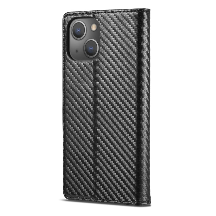 Custodia in pelle PU + TPU in fibra di carbonio LC.IMEEKE, For iPhone 14, For iPhone 14 Plus, For iPhone 14 Pro, For iPhone 14 Pro Max